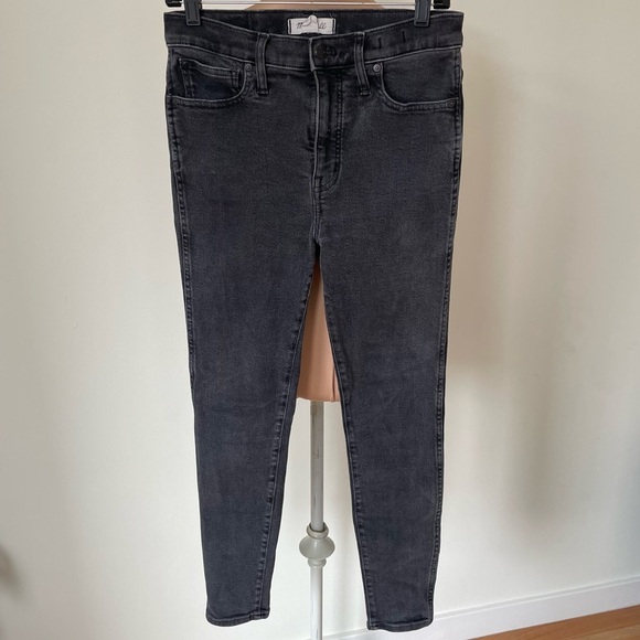 Madewell 10" High-Rise Starkey Wash Faded Black Gray Skinny Jeans MA977 EUC 29 - Picture 5 of 12
